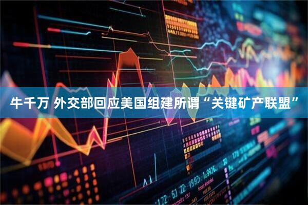 牛千万 外交部回应美国组建所谓“关键矿产联盟”
