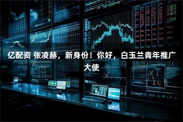 亿配资 张凌赫，新身份！你好，白玉兰青年推广大使